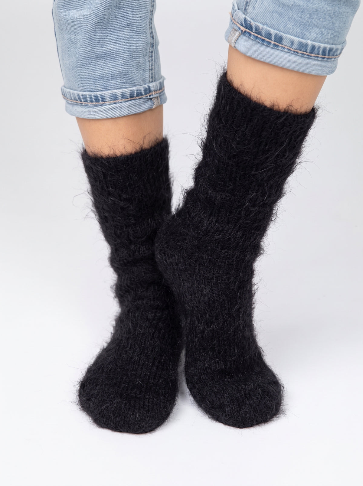 Chaussettes chaudes femme laine unies