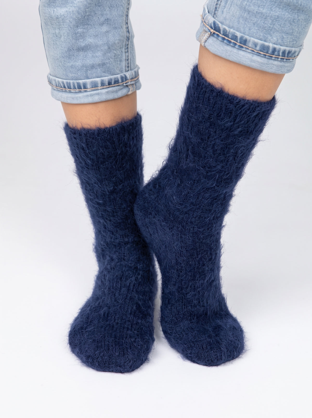 Chaussettes chaudes femme laine unies