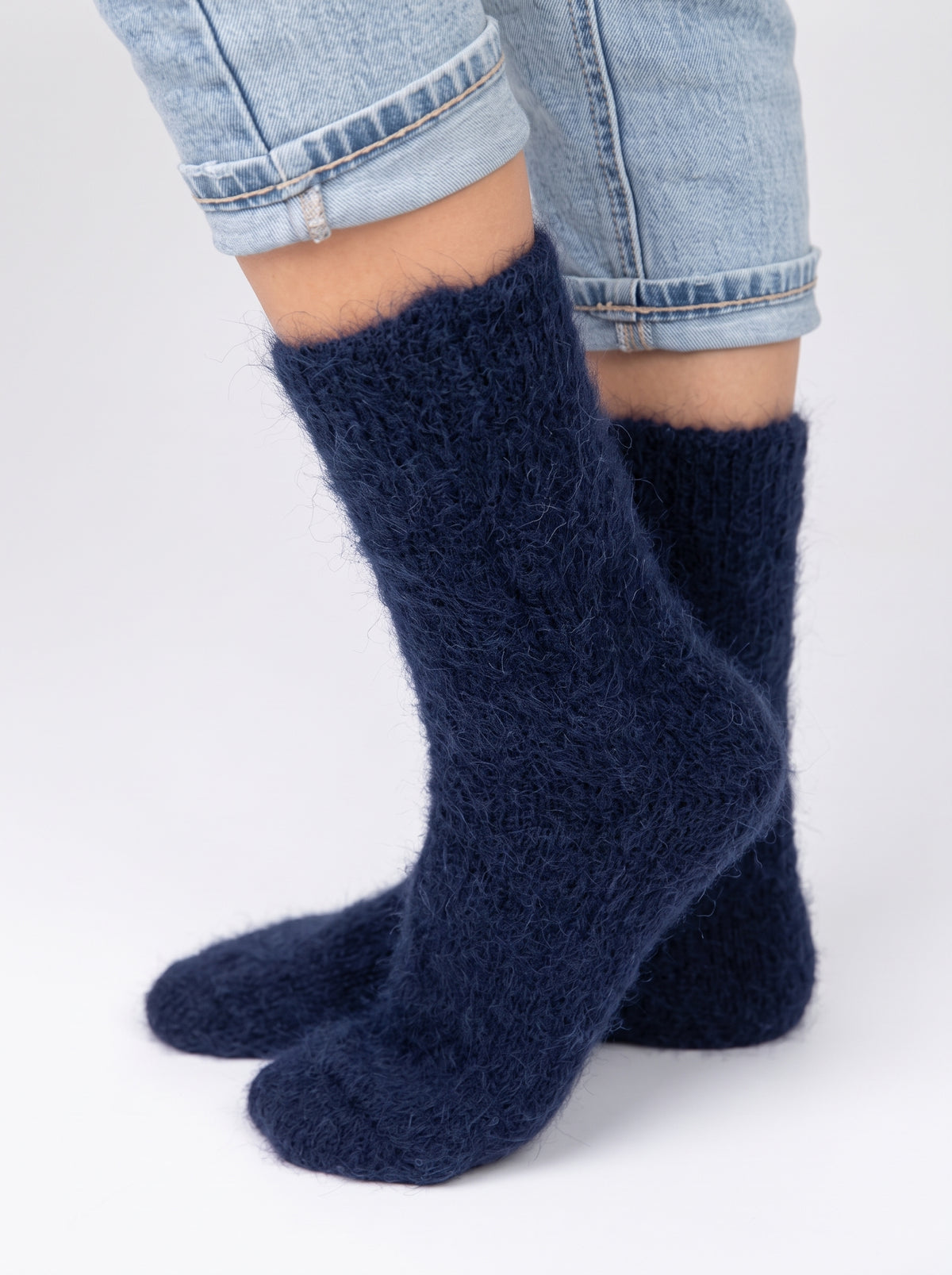 Chaussettes chaudes femme laine unies