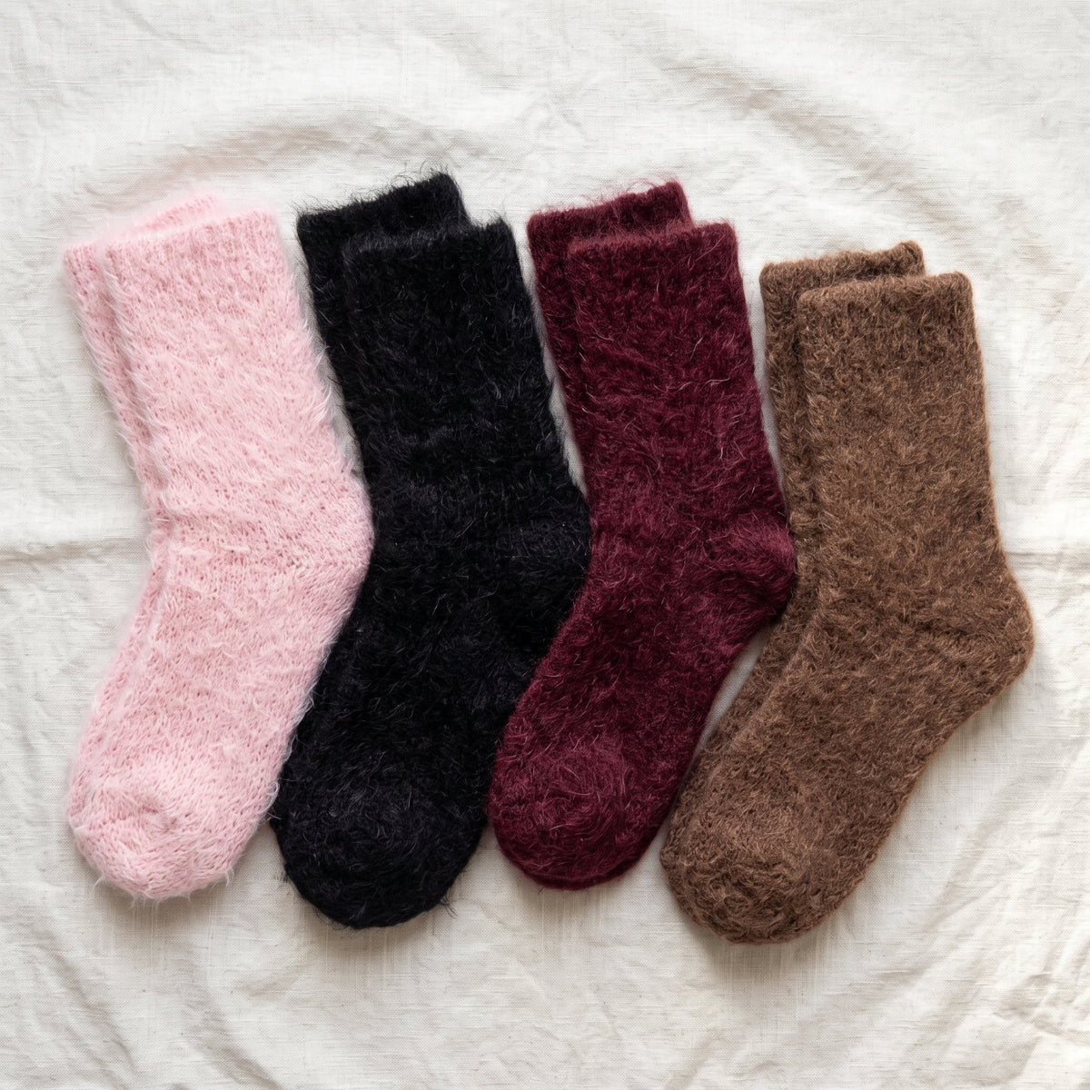 Chaussettes chaudes femme laine unies