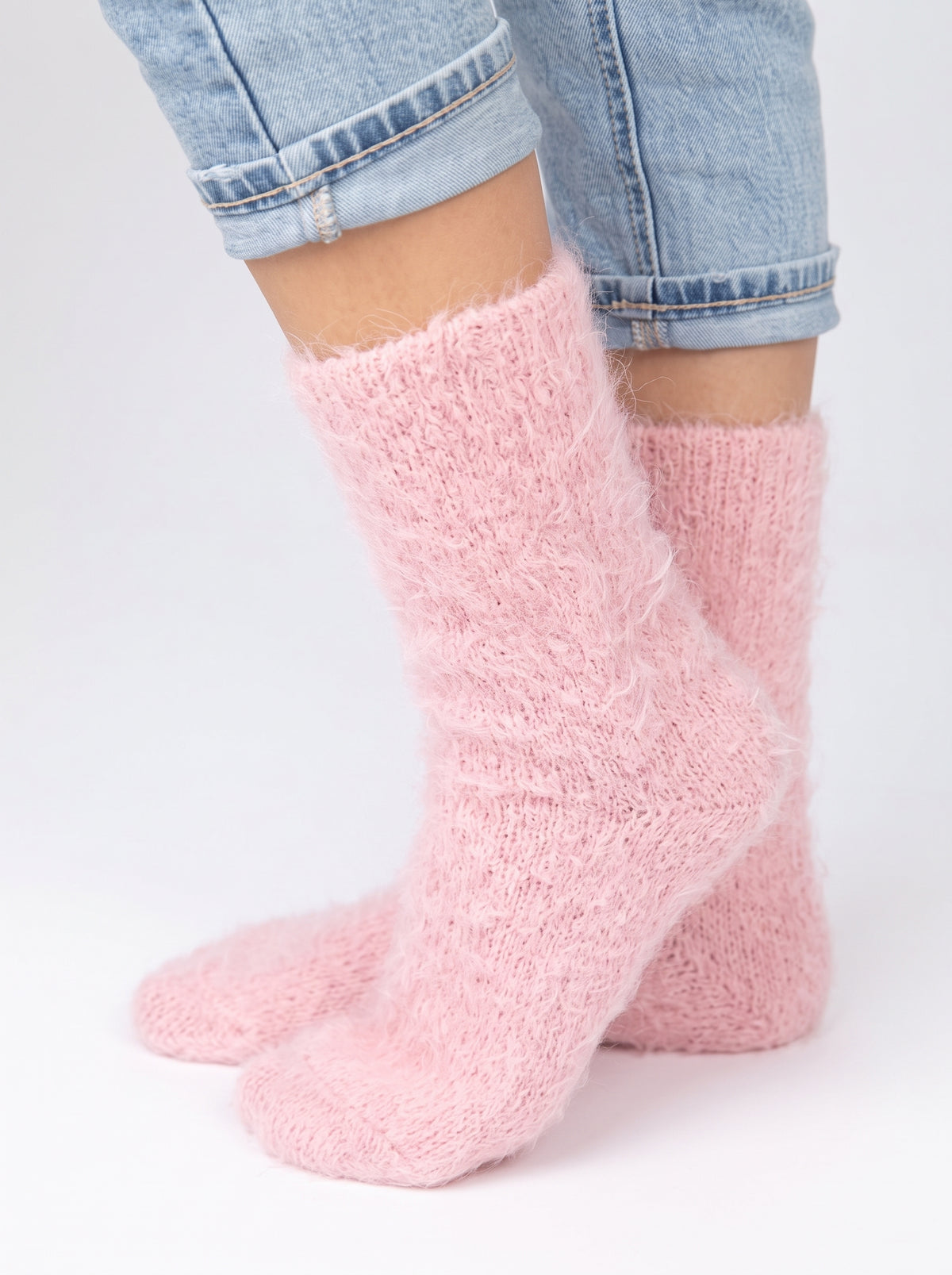 Chaussettes chaudes femme laine unies